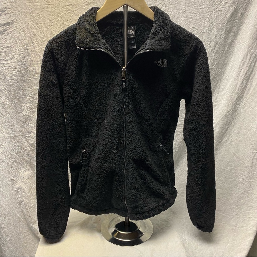 The North Face women’s size small black fleece jacket.